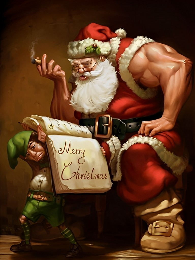 Rode Figuur en Kabouter bij Wenslijst Diamond Painting