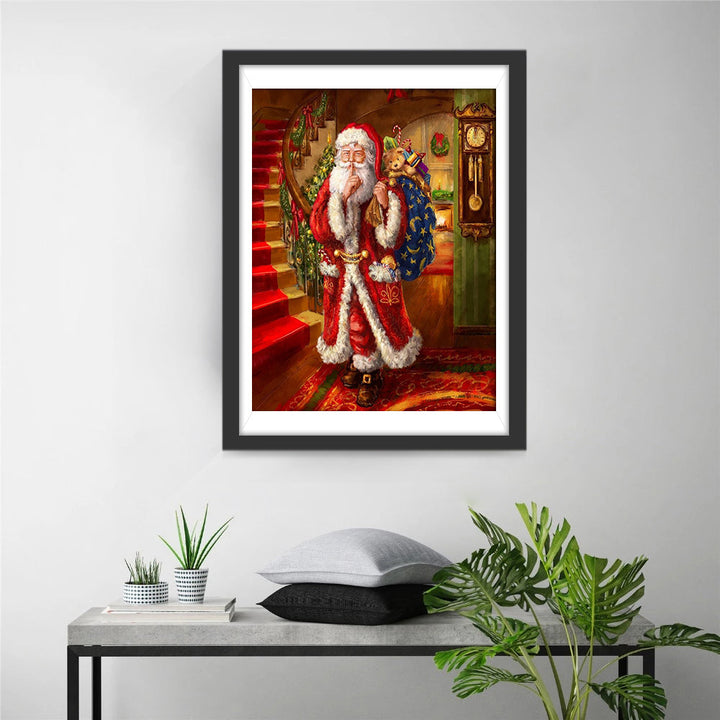 Rode Kerstman met Sack bij Trap Diamond Painting