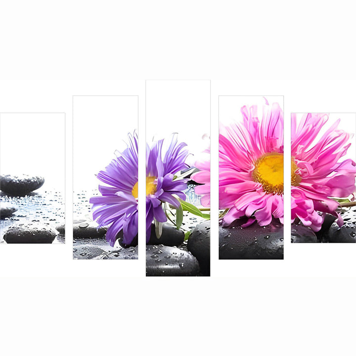 Rustige Zen-bloemen 5 Platen Diamond Painting