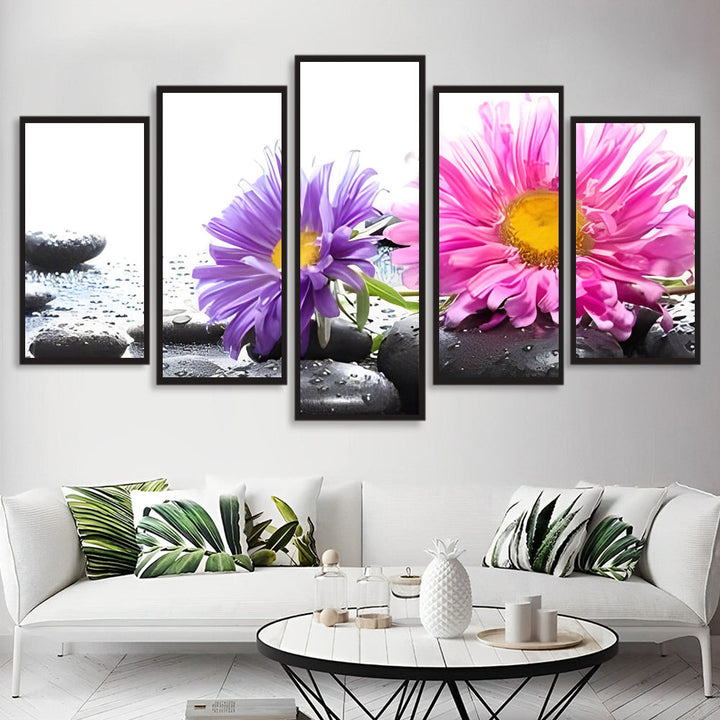 Rustige Zen-bloemen 5 Platen Diamond Painting