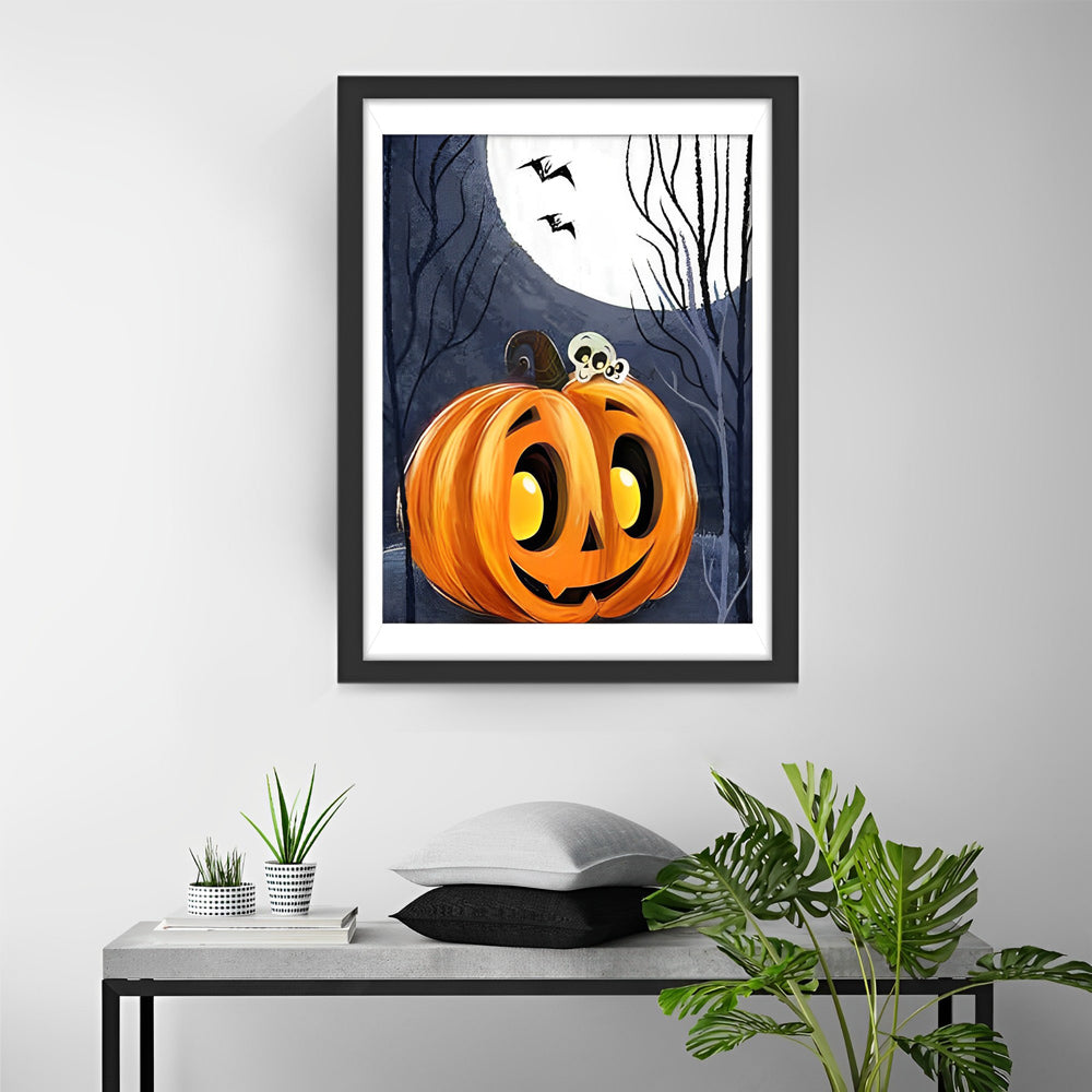 Schattig Halloween-pompoentje Diamond Painting