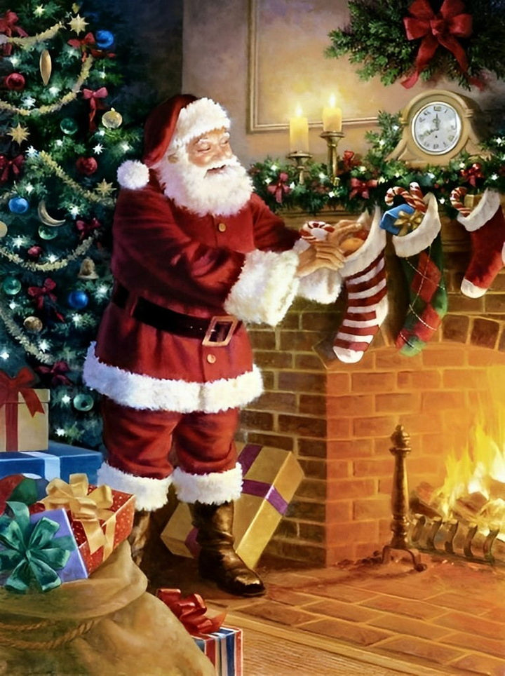 Sinterklaas Hangt de Sok Op Diamond Painting
