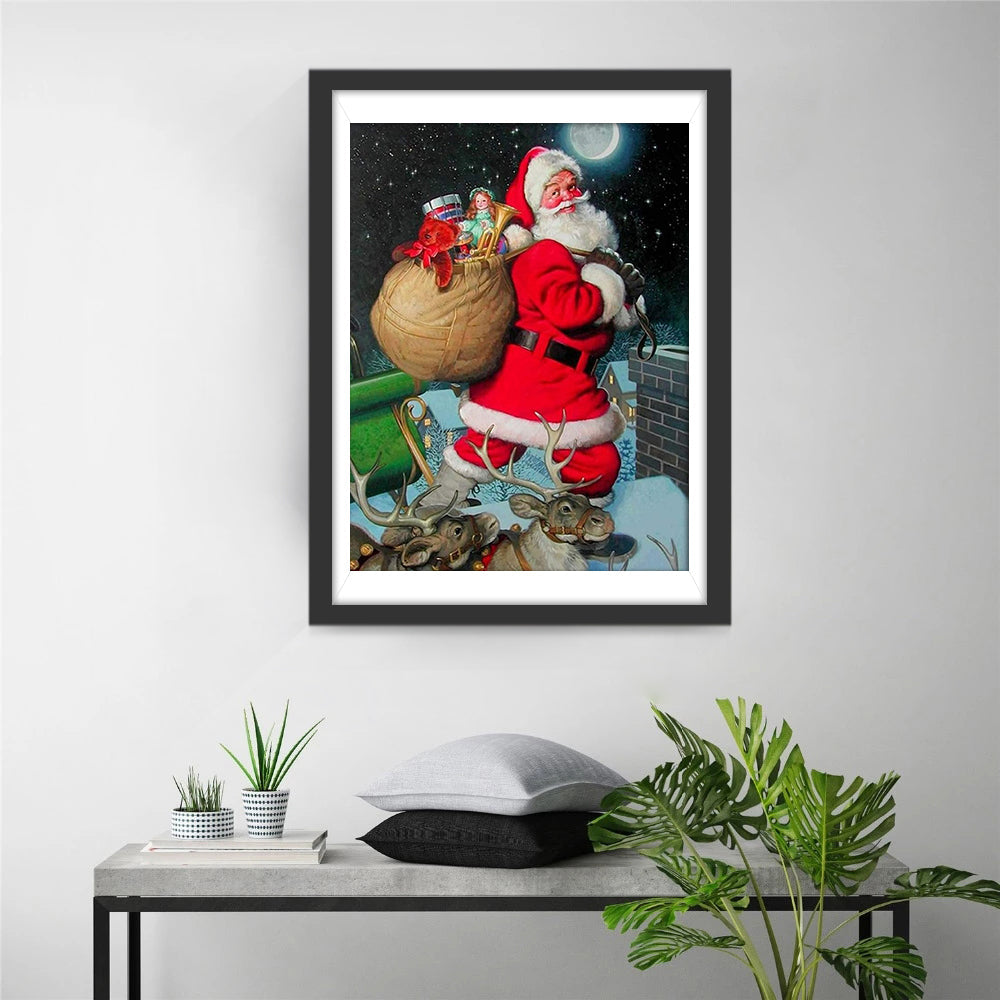 Sinterklaas met Zijn Volle Zak Cadeaus Diamond Painting