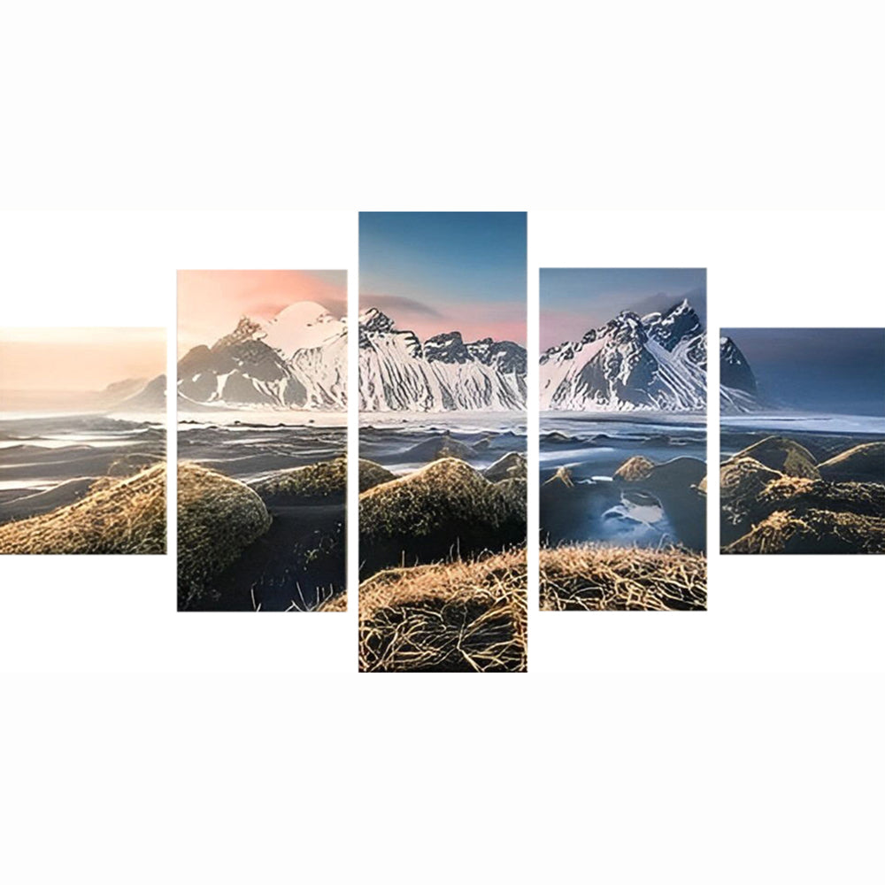 Sneeuwbergpanorama 5 Platen Diamond Painting