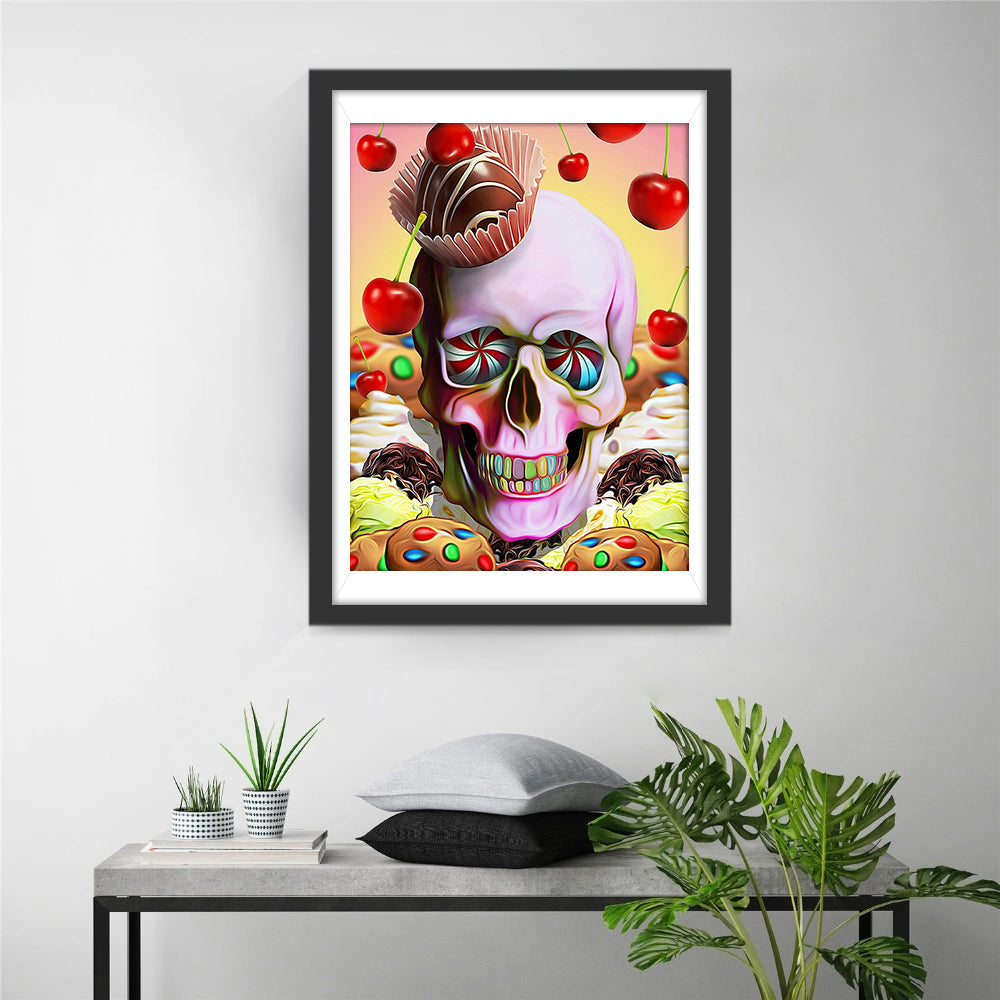 Snoepbedekte Schedel Diamond Painting