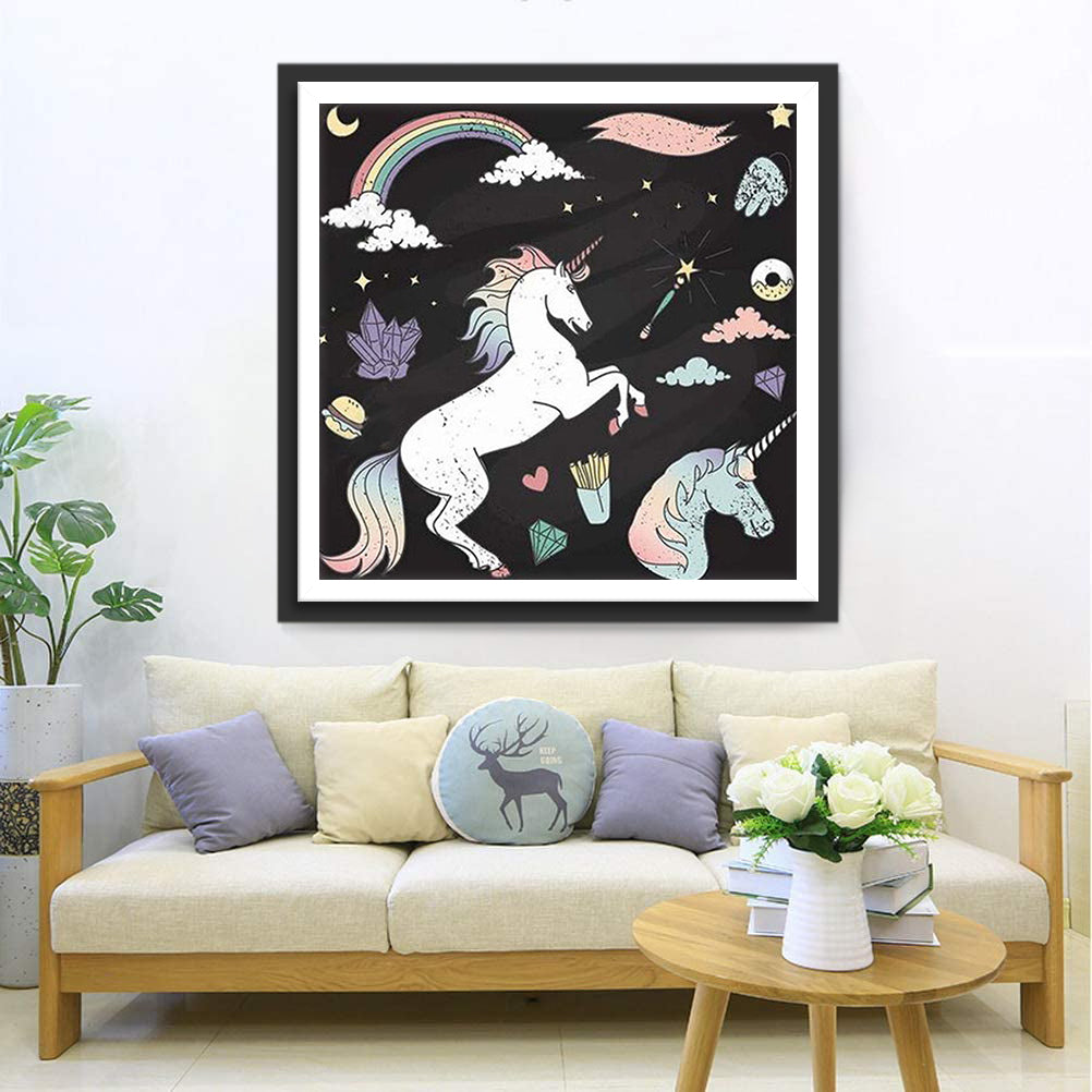 Speelse Eenhoorns Diamond Painting