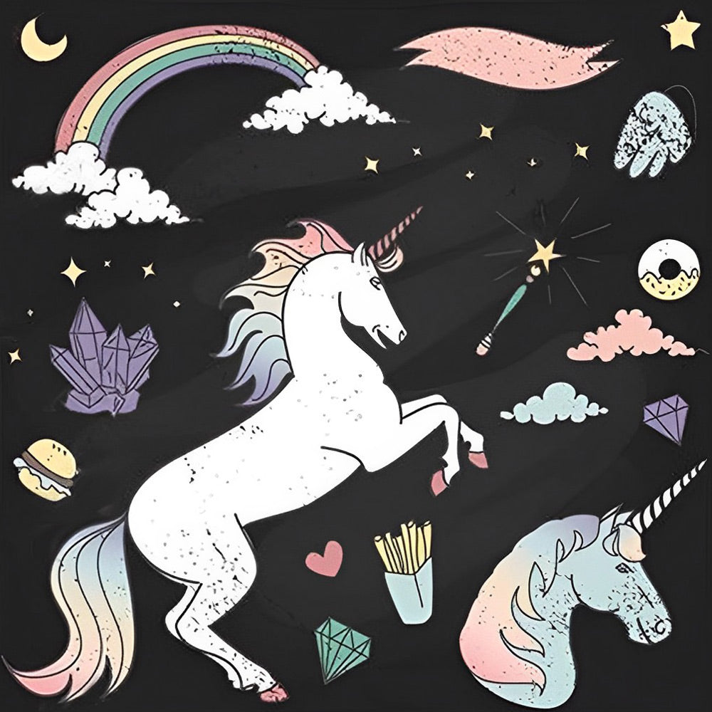 Speelse Eenhoorns Diamond Painting