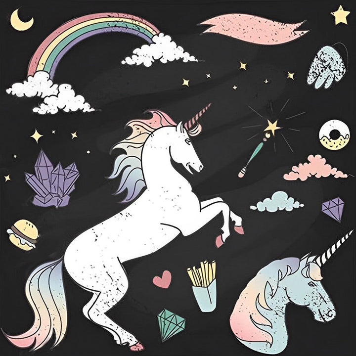 Speelse Eenhoorns Diamond Painting