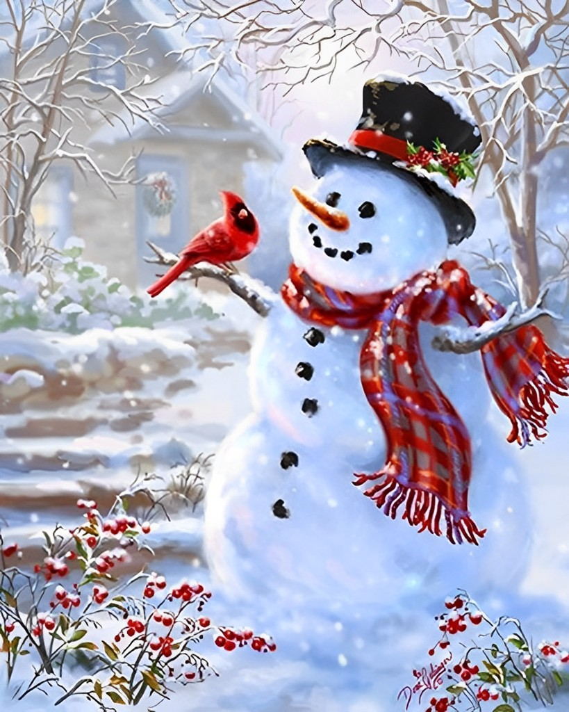 Sprookjesachtig Wintertafereel Diamond Painting