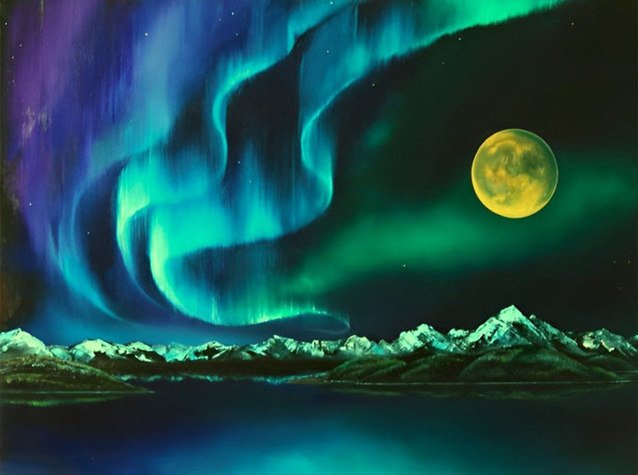 Sprookjesachtige Nachttafereel Diamond Painting