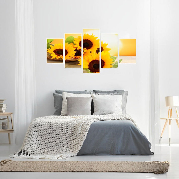 Stralende Zonnebloemen in Zonneschijn 5 Platen Diamond Painting