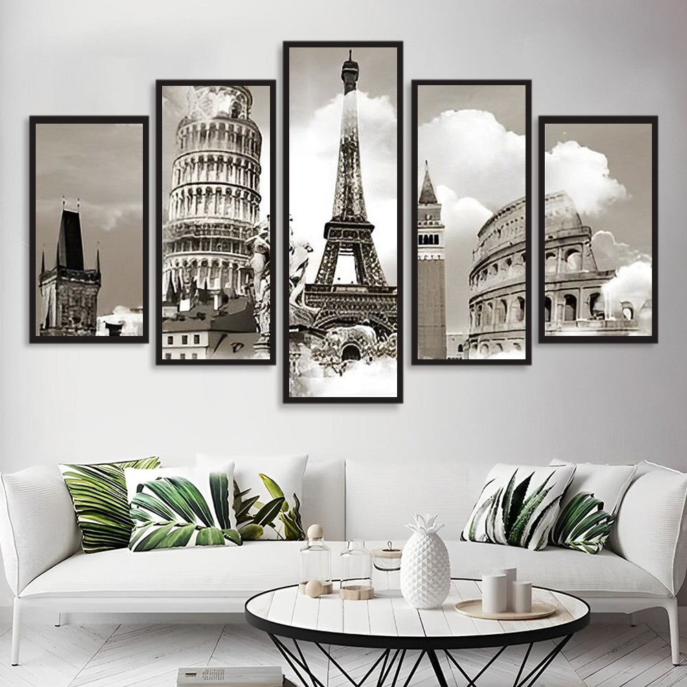 Tijdloze Monumenten 5 Platen Diamond Painting