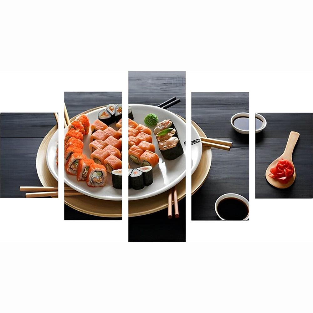 Traditionele Sushi-schotel 5 Platen Diamond Painting