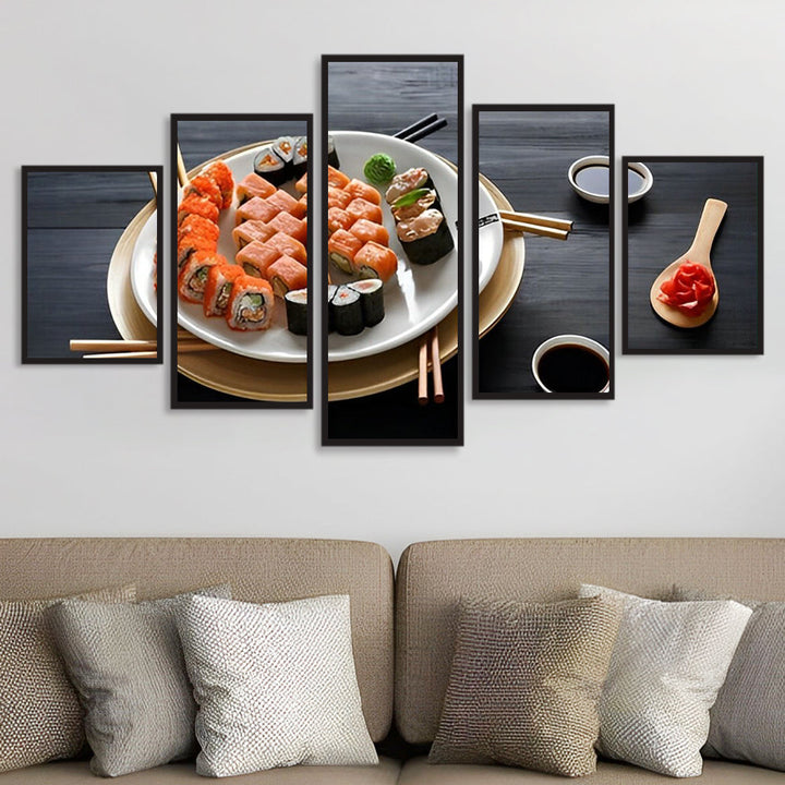 Traditionele Sushi-schotel 5 Platen Diamond Painting