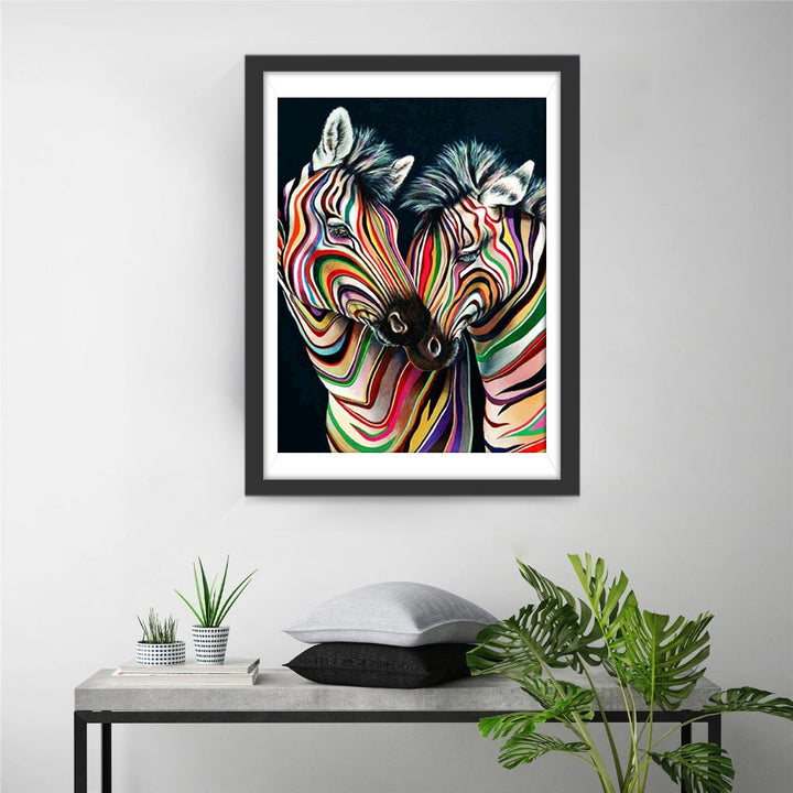 Twee Zebra's Diamond Painting