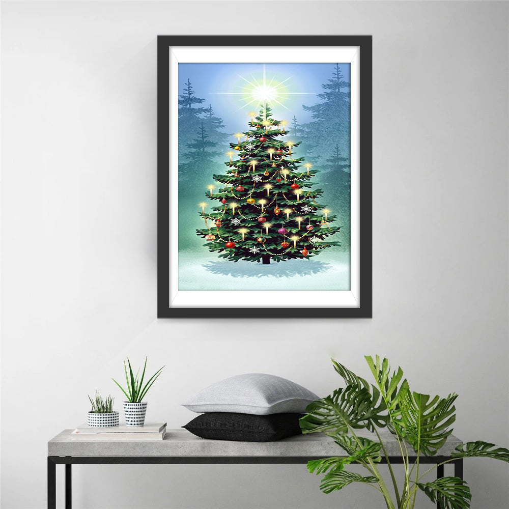 Versierde Kerstboom Diamond Painting