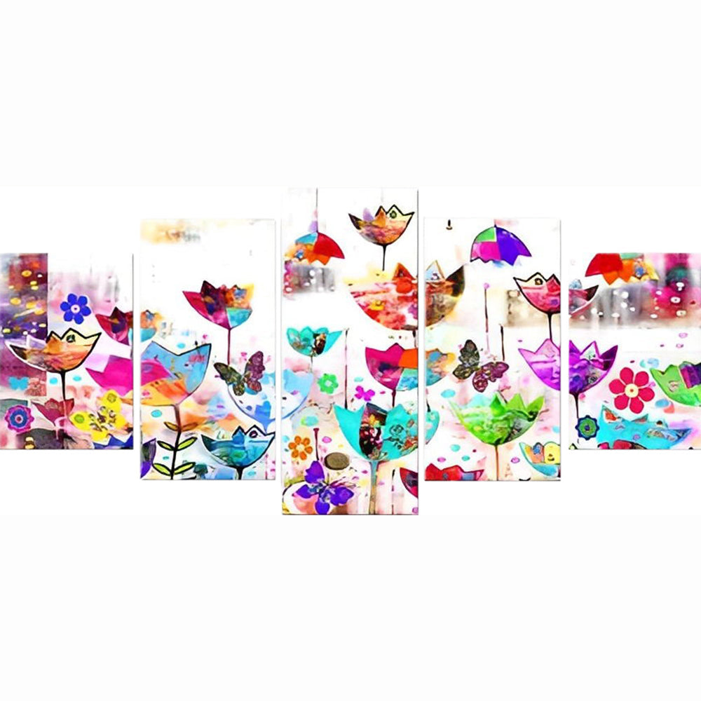 Vlinders en Bloemen 5 Platen Diamond Painting