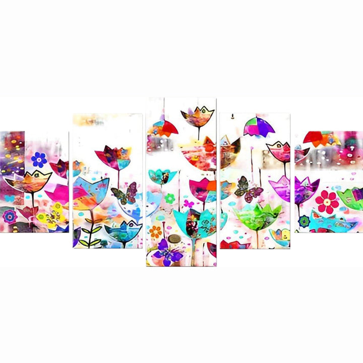 Vlinders en Bloemen 5 Platen Diamond Painting