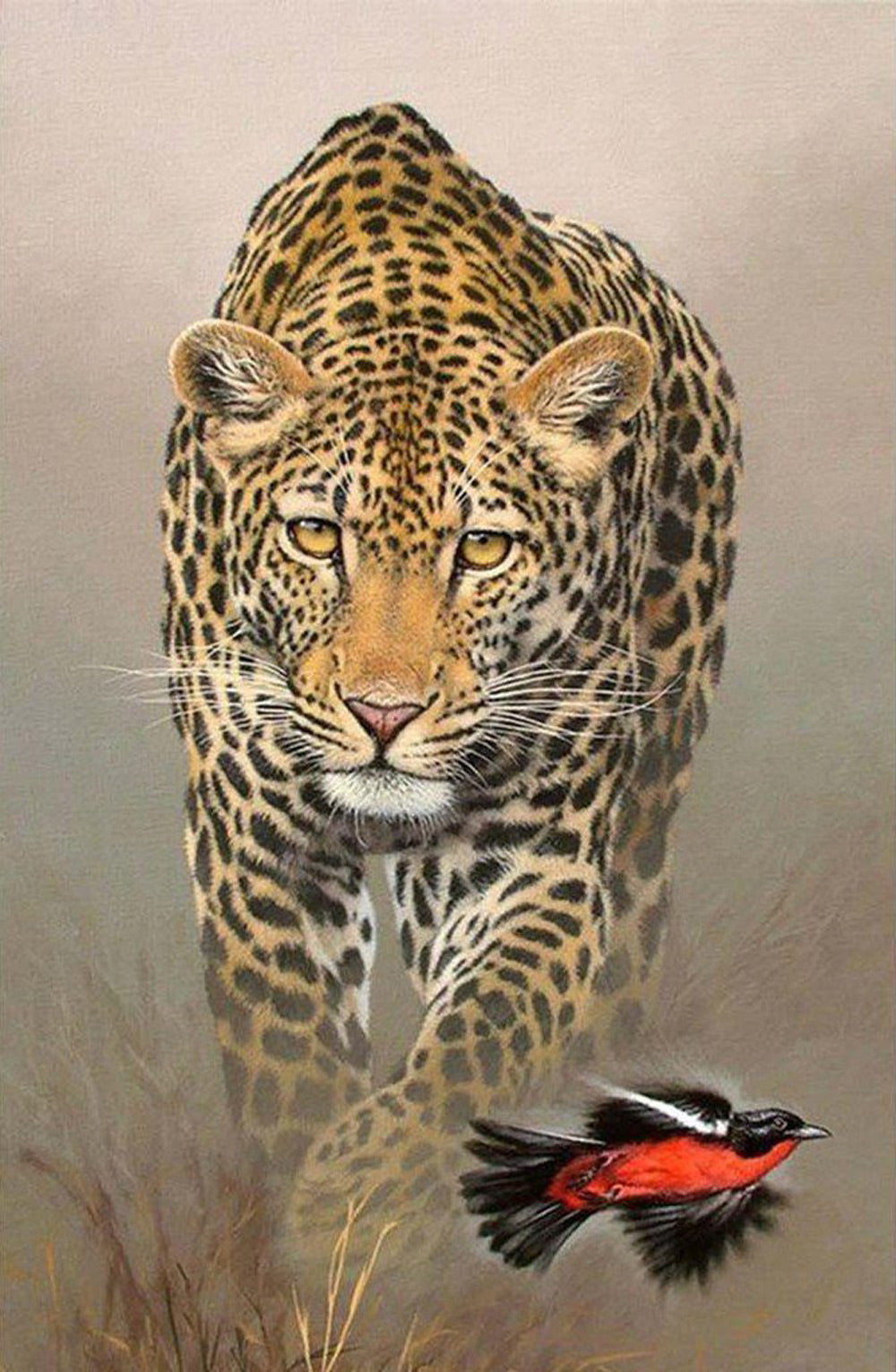 Vogel en Luipaard Diamond Painting