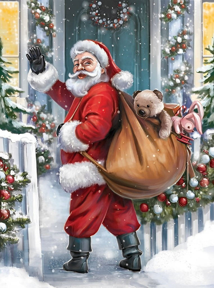 Vrolijk Kerstbezoek Diamond Painting