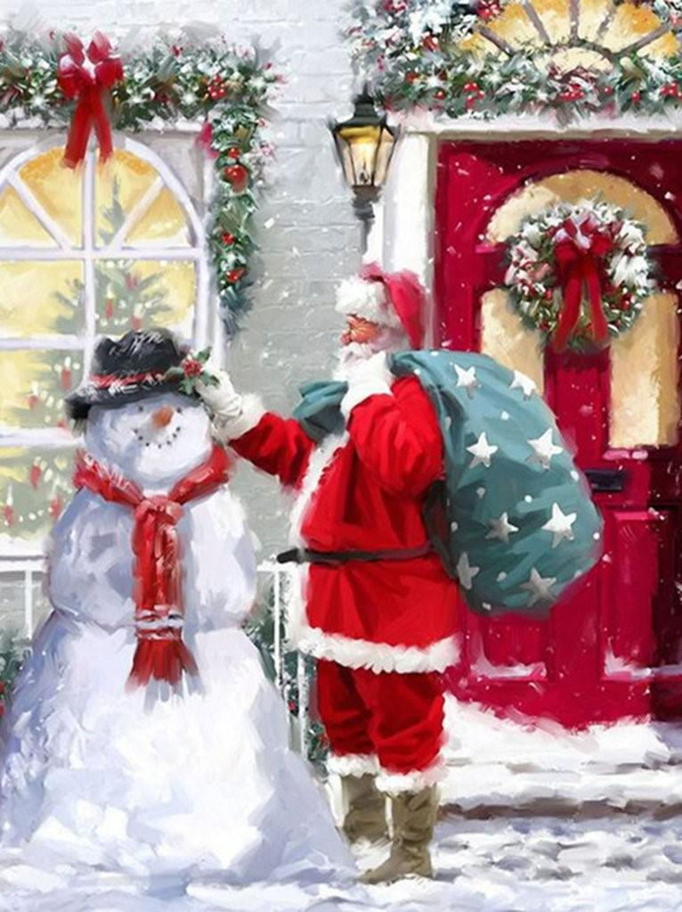 Vrolijke Wintergroet Diamond Painting