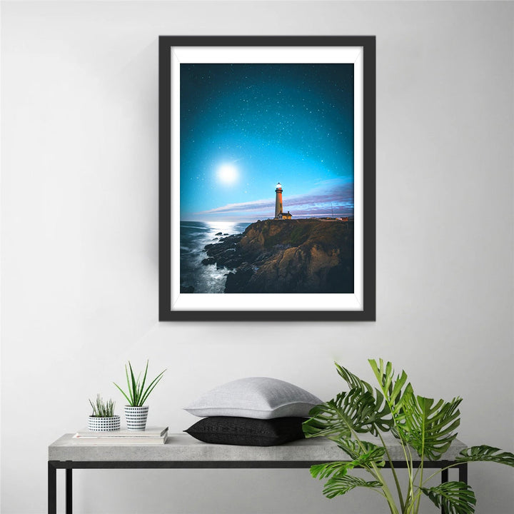 Vuurtoren onder Sterren Diamond Painting