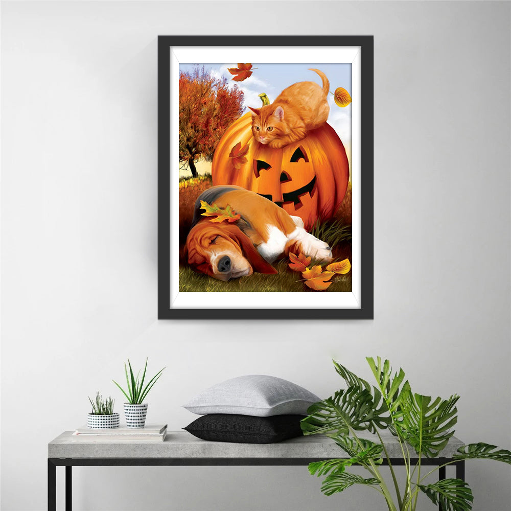Warme Herfsttafereel Diamond Painting