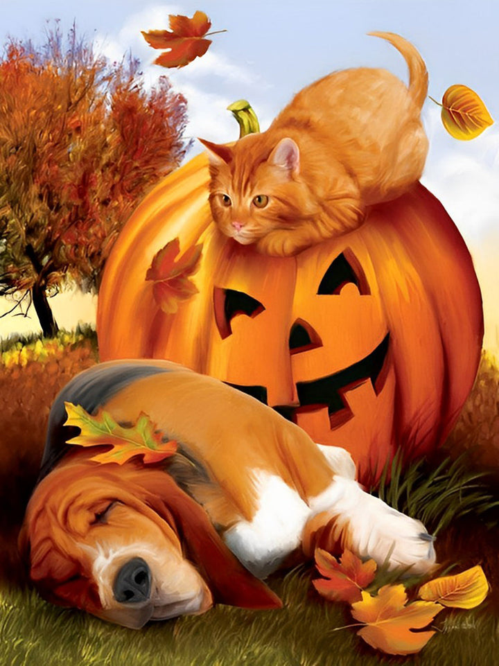 Warme Herfsttafereel Diamond Painting