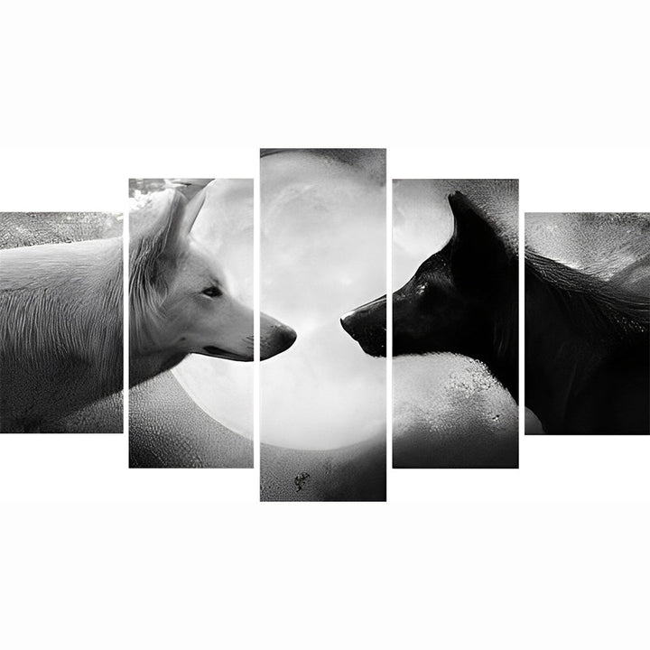 Wilde Wolvenspanning 5 Platen Diamond Painting