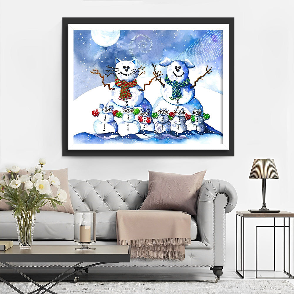 Winterse Vreugde Diamond Painting