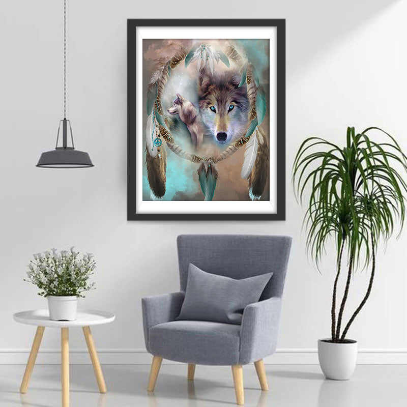 Wolf en Dromenvanger Diamond Painting