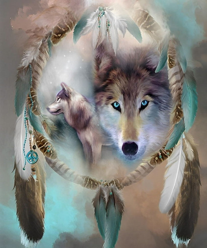 Wolf en Dromenvanger Diamond Painting