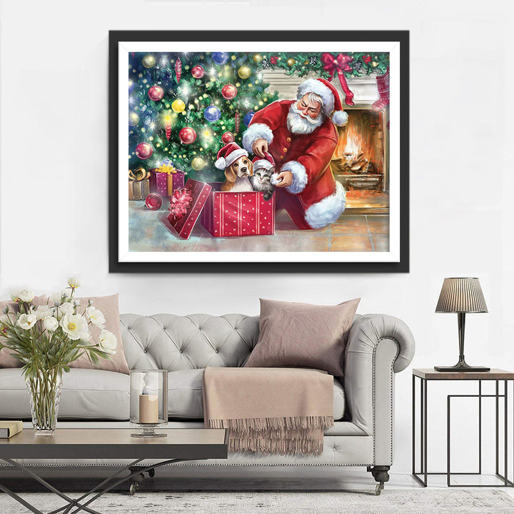 Zoete Kerstinteractie Diamond Painting