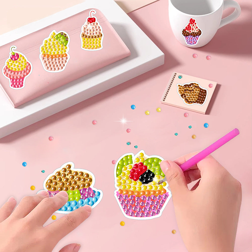 31 Stuks Heerlijke Taartjes in Verschillende Vormen Diamond Painting Stickers