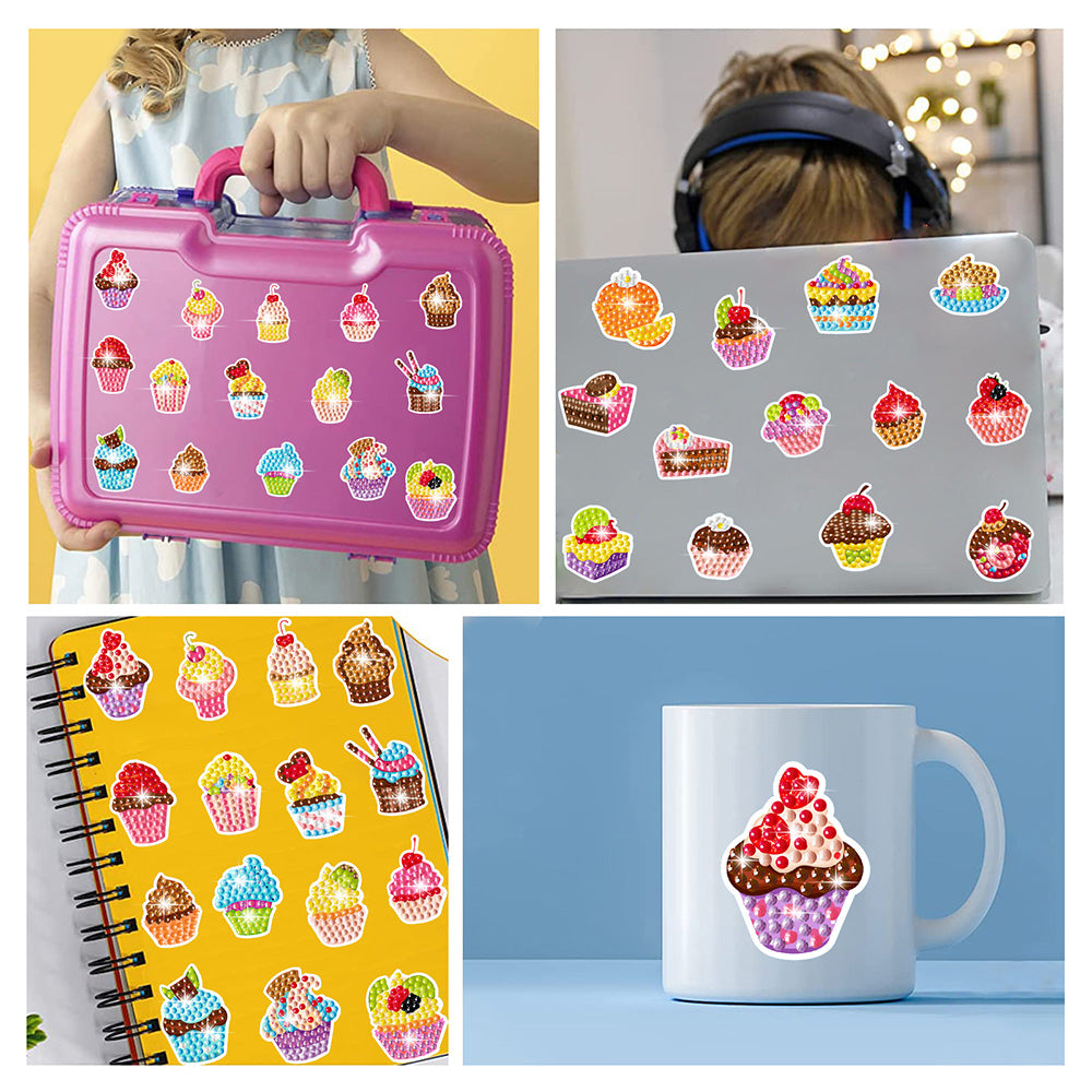 31 Stuks Heerlijke Taartjes in Verschillende Vormen Diamond Painting Stickers