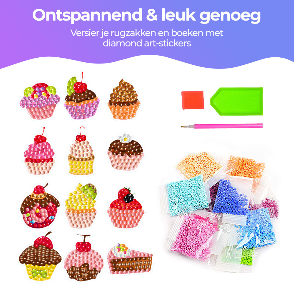 31 Stuks Heerlijke Taartjes in Verschillende Vormen Diamond Painting Stickers
