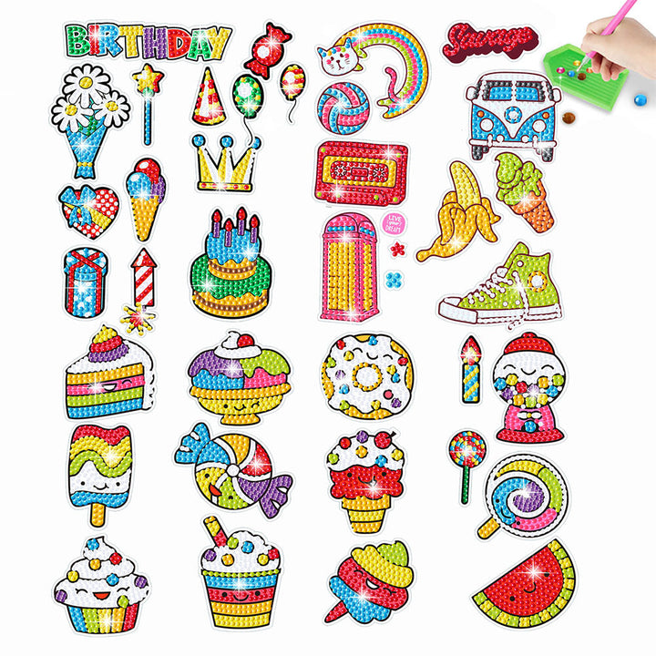39 Stuks Happy Birthday Diamond Painting Stickers