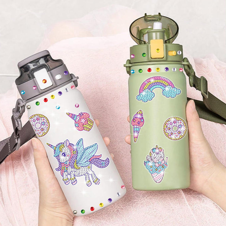 6 Stuks Eenhoorn, IJsje en Donut Diamond Painting Stickers