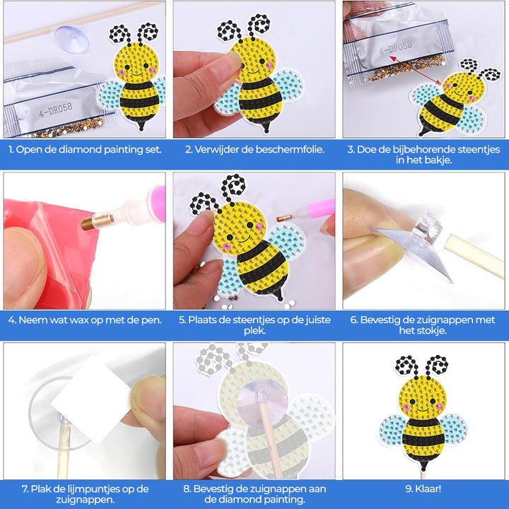 8 stuks Nuttige Insecten Diamond Painting Tuinstekers