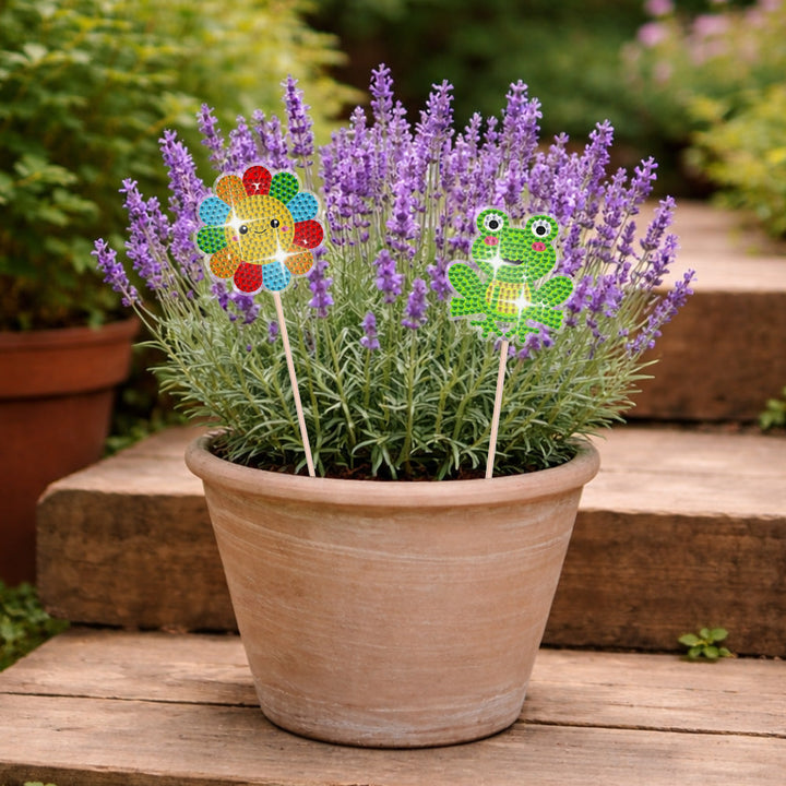 8 stuks Schattige Dieren Diamond Painting Tuinstekers