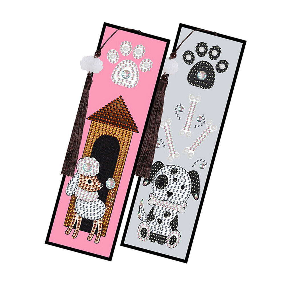 2/4 Stuks Huis Voor Puppy's en Lammetjes Leren Boekenlegger Diamond Painting