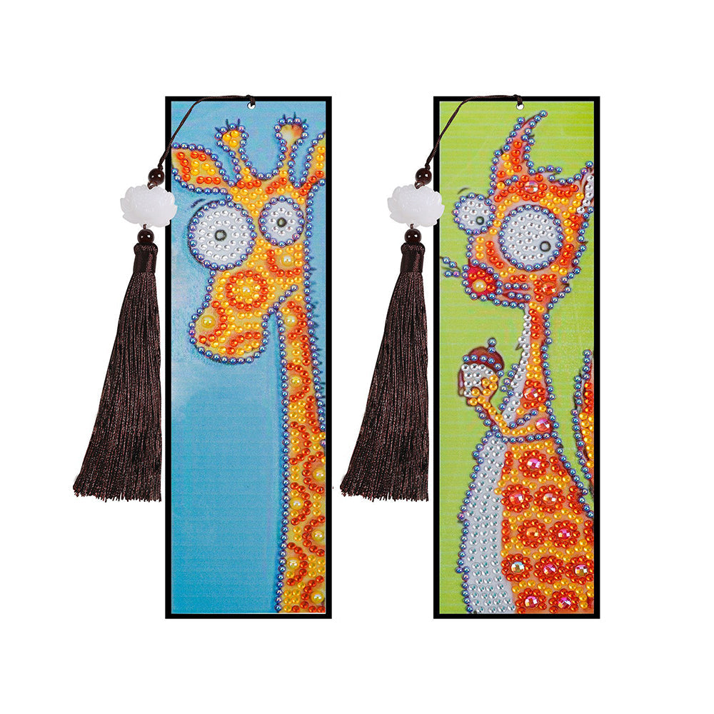 2/4 Stuks Cartoon Hert en Octopus Leren Boekenlegger Diamond Painting