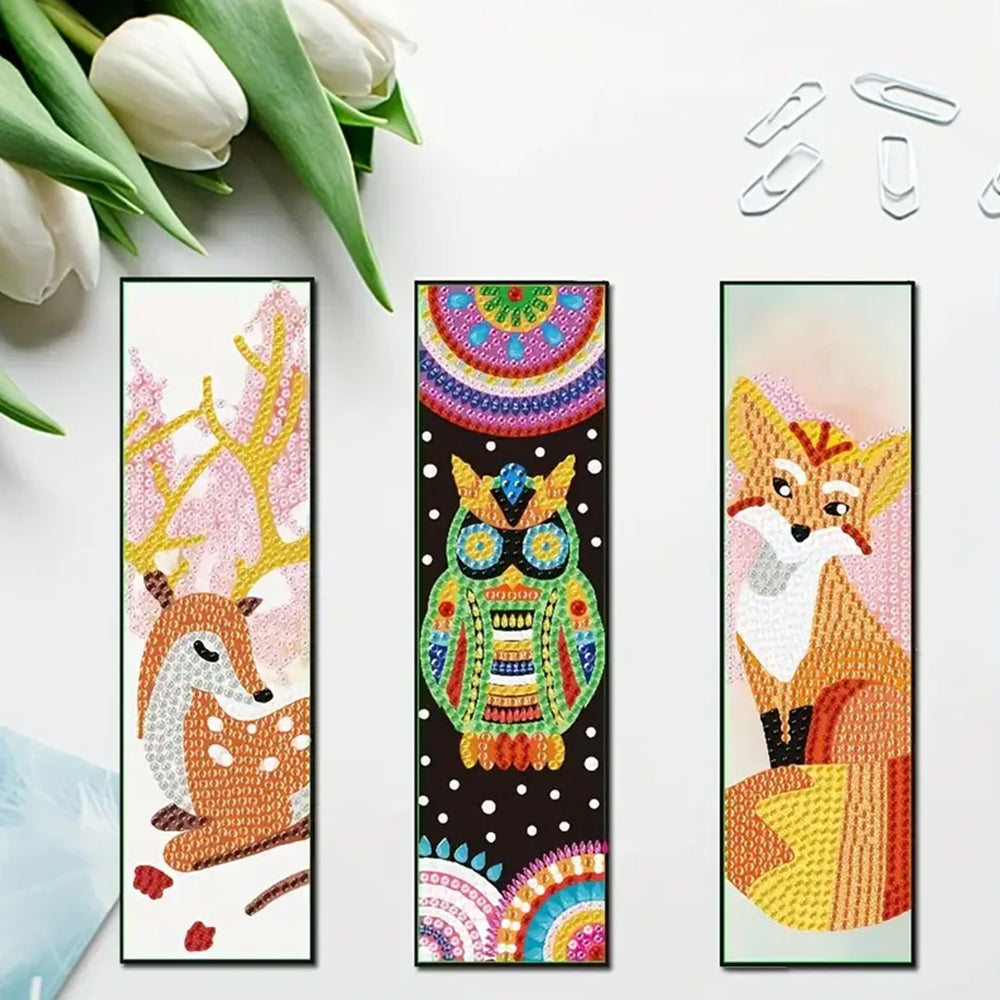 10 Stuks Schattige Dieren Acryl Boekenlegger Diamond Painting