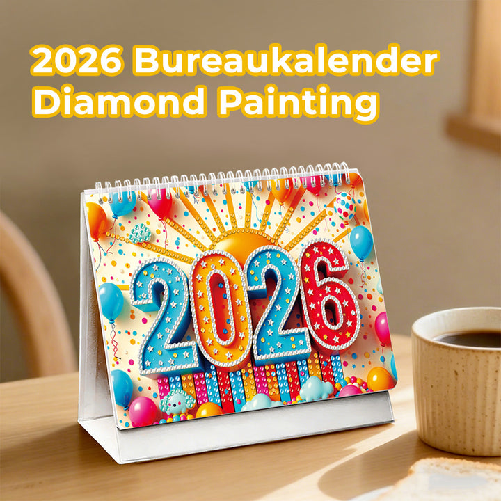 2026 Bureaukalender Diamond Painting | Een Geweldig 2026