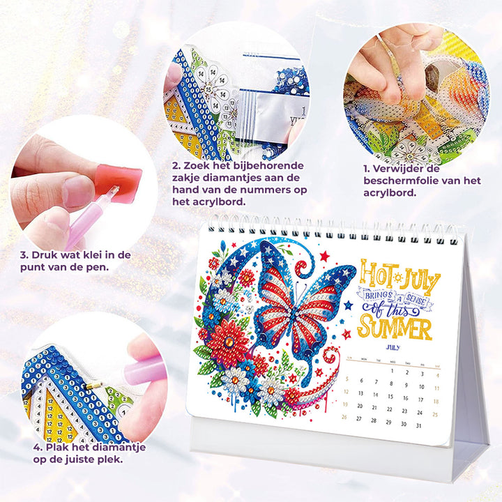 2026 Bureaukalender Diamond Painting | Een Geweldig 2026