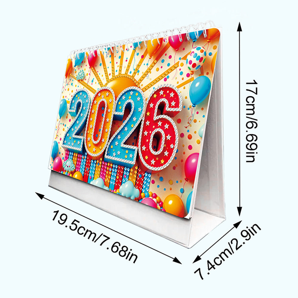 2026 Bureaukalender Diamond Painting | Een Geweldig 2026