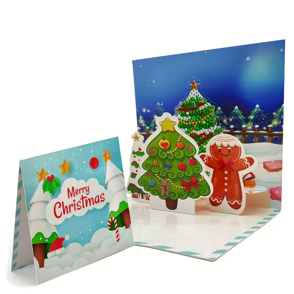 3D-Kerstwenskaarten | 6 Stuks