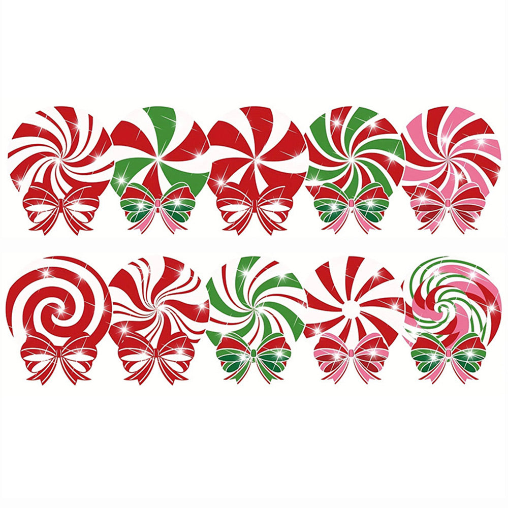 Kerst Lolly Diamond Painting Onderzetters 8/10 Stuks