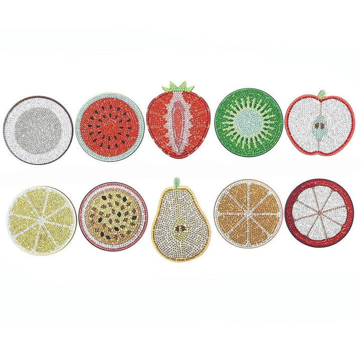 Zomerfruit Diamond Painting Onderzetters 10 Stuks