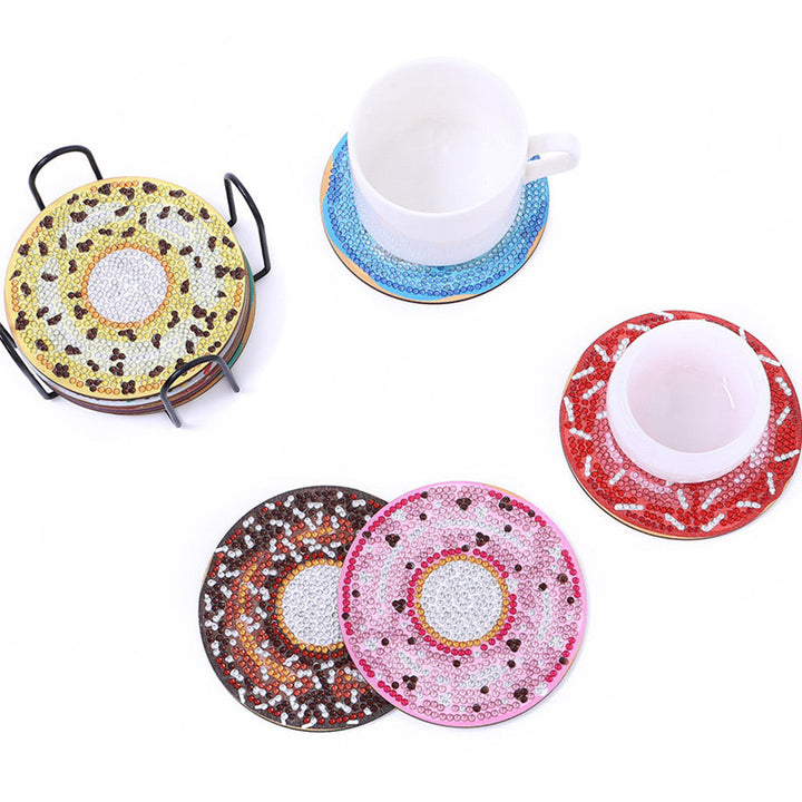 Donuts Diamond Painting Onderzetters 10 Stuks